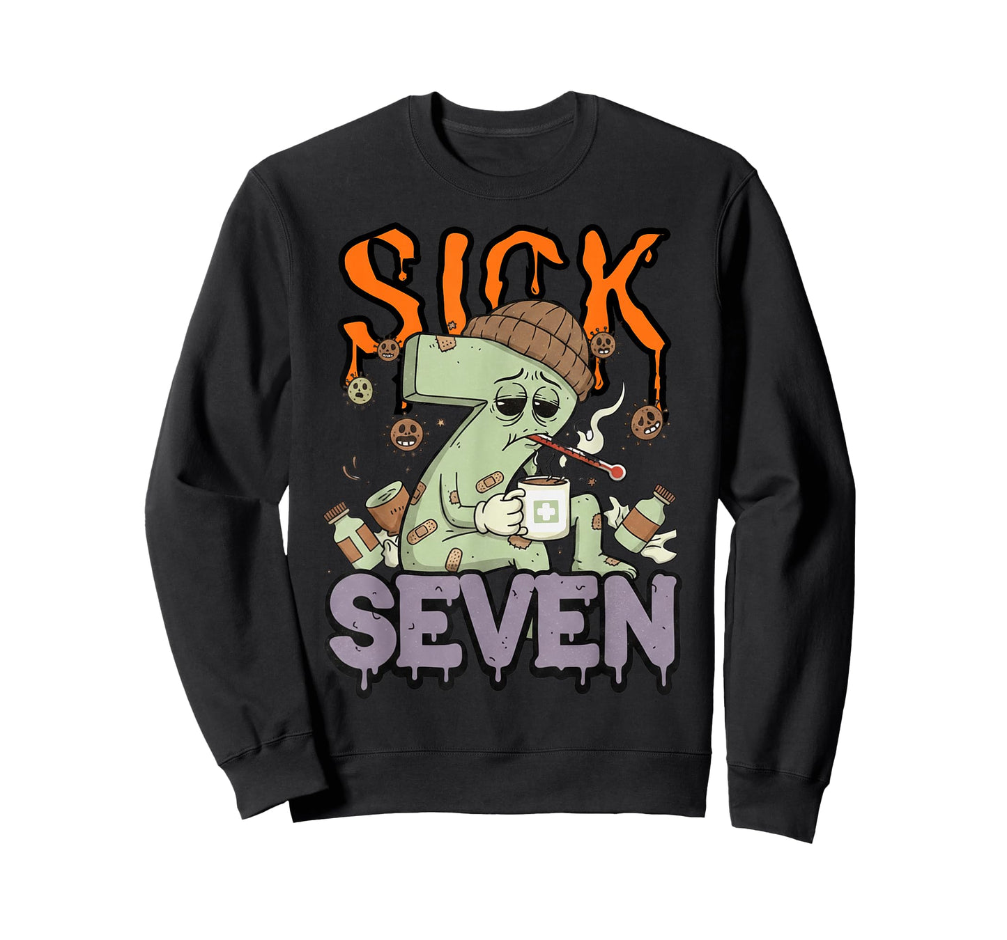 Sick Seven Meme Tee 67 Six Seven Funny Wordplay Halloween T-Shirt