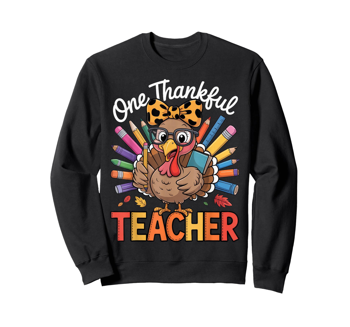 One Thankful Teacher Thanksgiving Turkey T-Shirt
