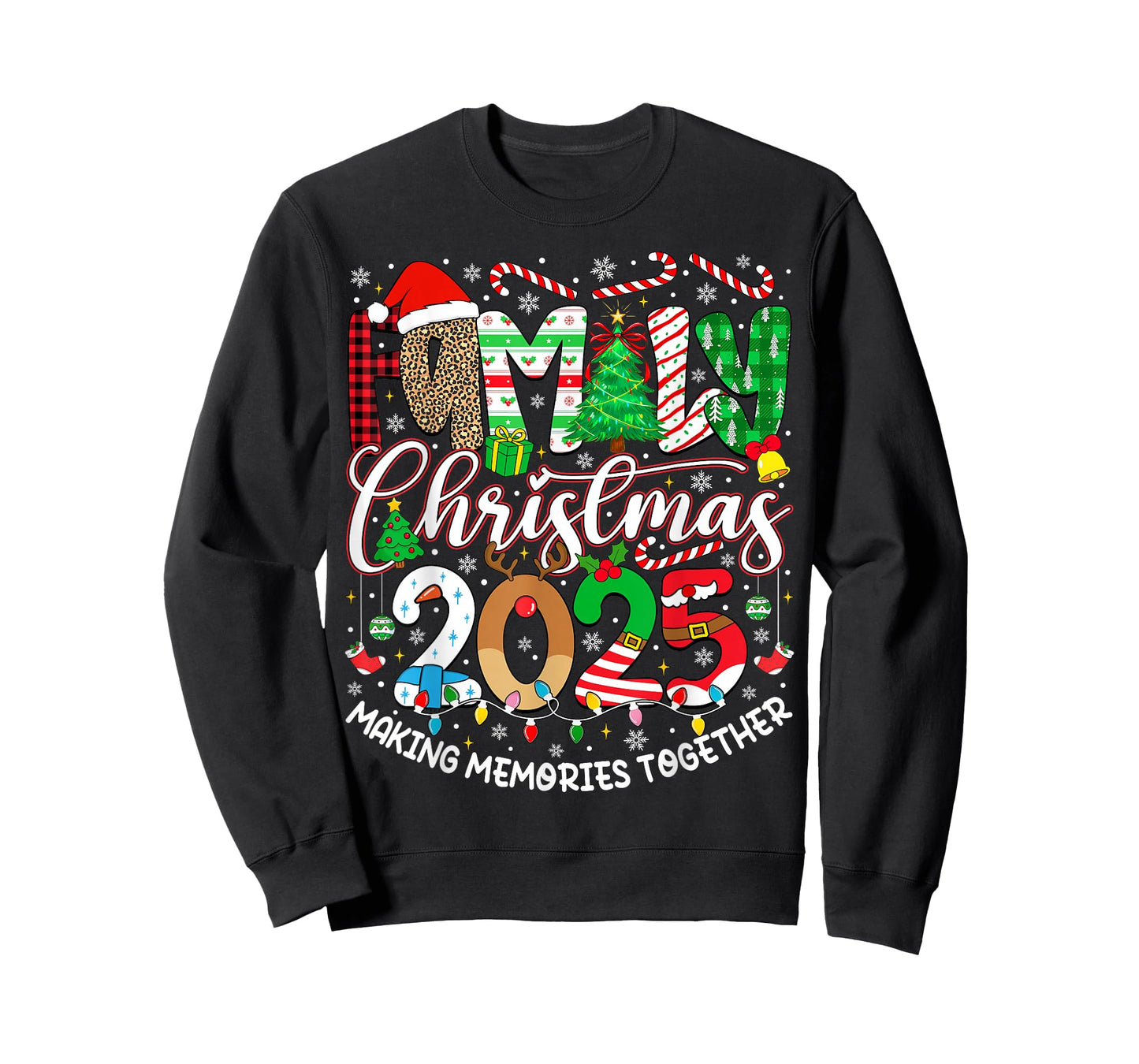 Family Christmas 2025 Squad Santa Elf Xmas Matching Outfit T-Shirt
