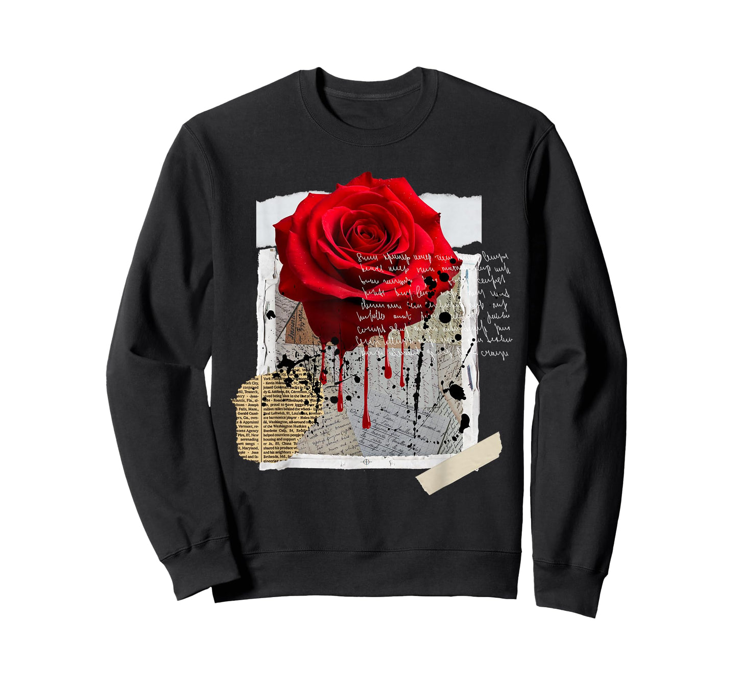 Streetwear Graphic Dark Floral Urban Aesthetic, Mens Fashion T-Shirt