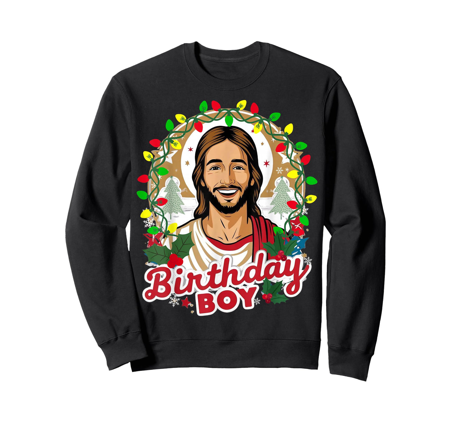 Funny Jesus Birthday Boy Christmas Xmas Holiday Ugly Sweater T-Shirt