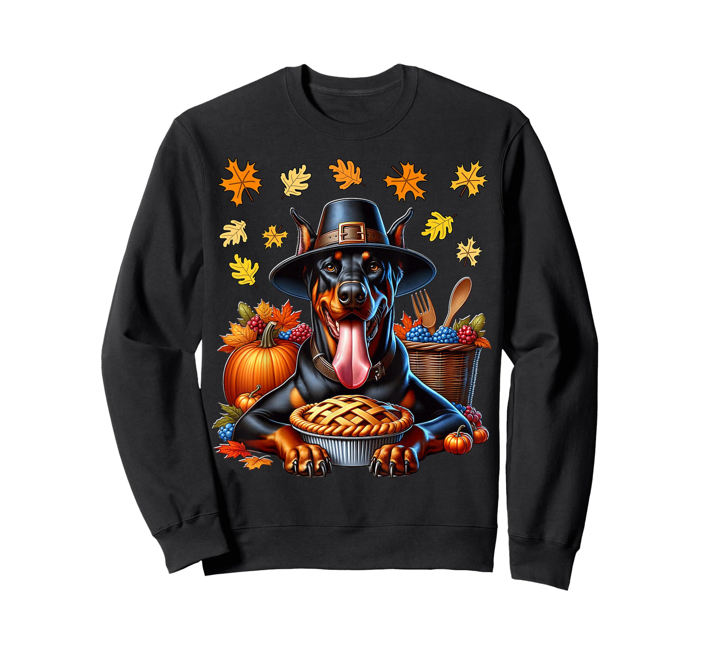 Doberman Thanksgiving Dobie T-Shirt