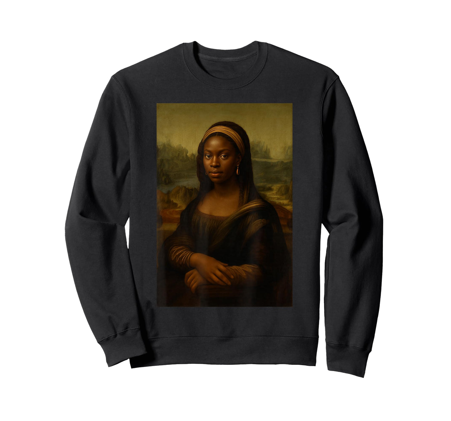 Black Mona Lisa Afro African American Melanin Black History T-Shirt