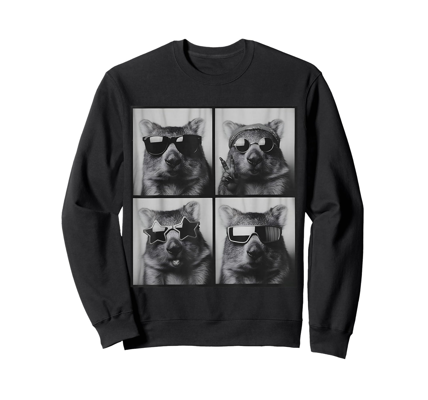 Funny Wombat Wearing Sunglasses Photo Booth Selfie T-Shirt