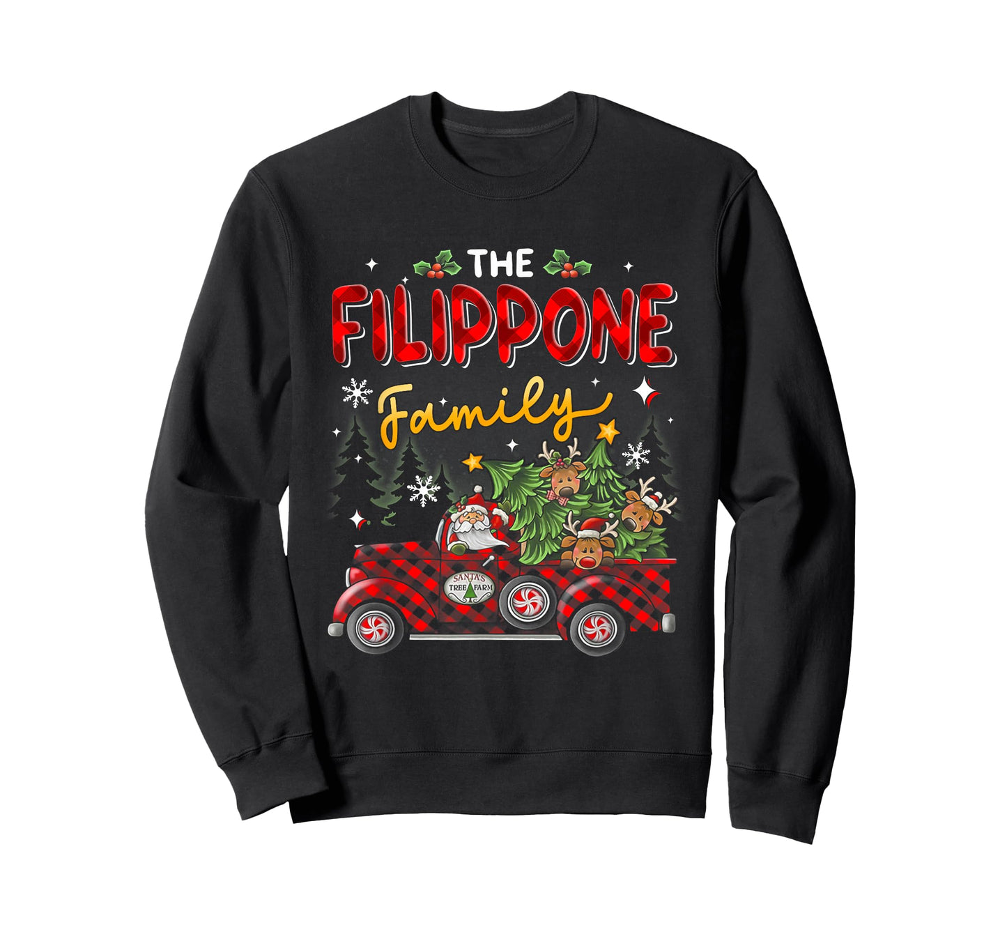 The Filippone Family Christmas Matching Pajamas Group Gift T-Shirt
