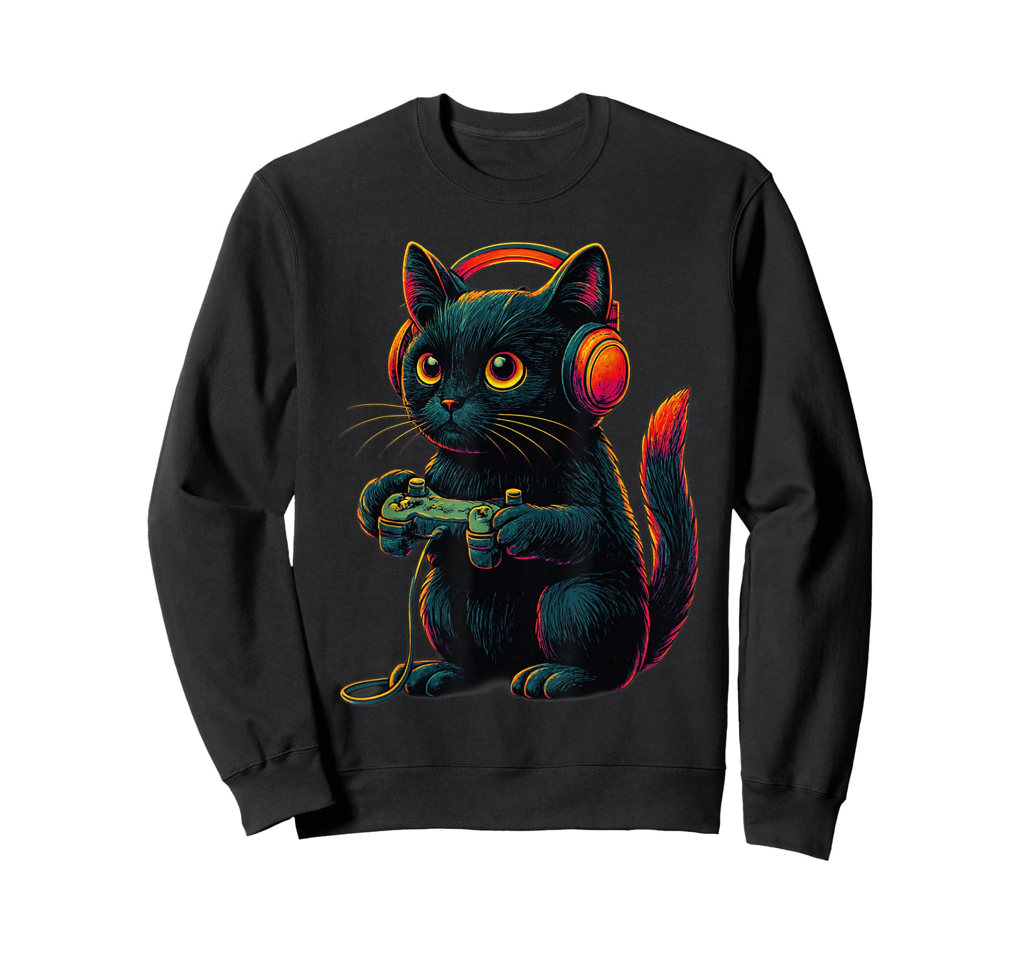 Gamer Cat Video Games Boys Teen Men Girls Funny Gifts Gaming T-Shirt