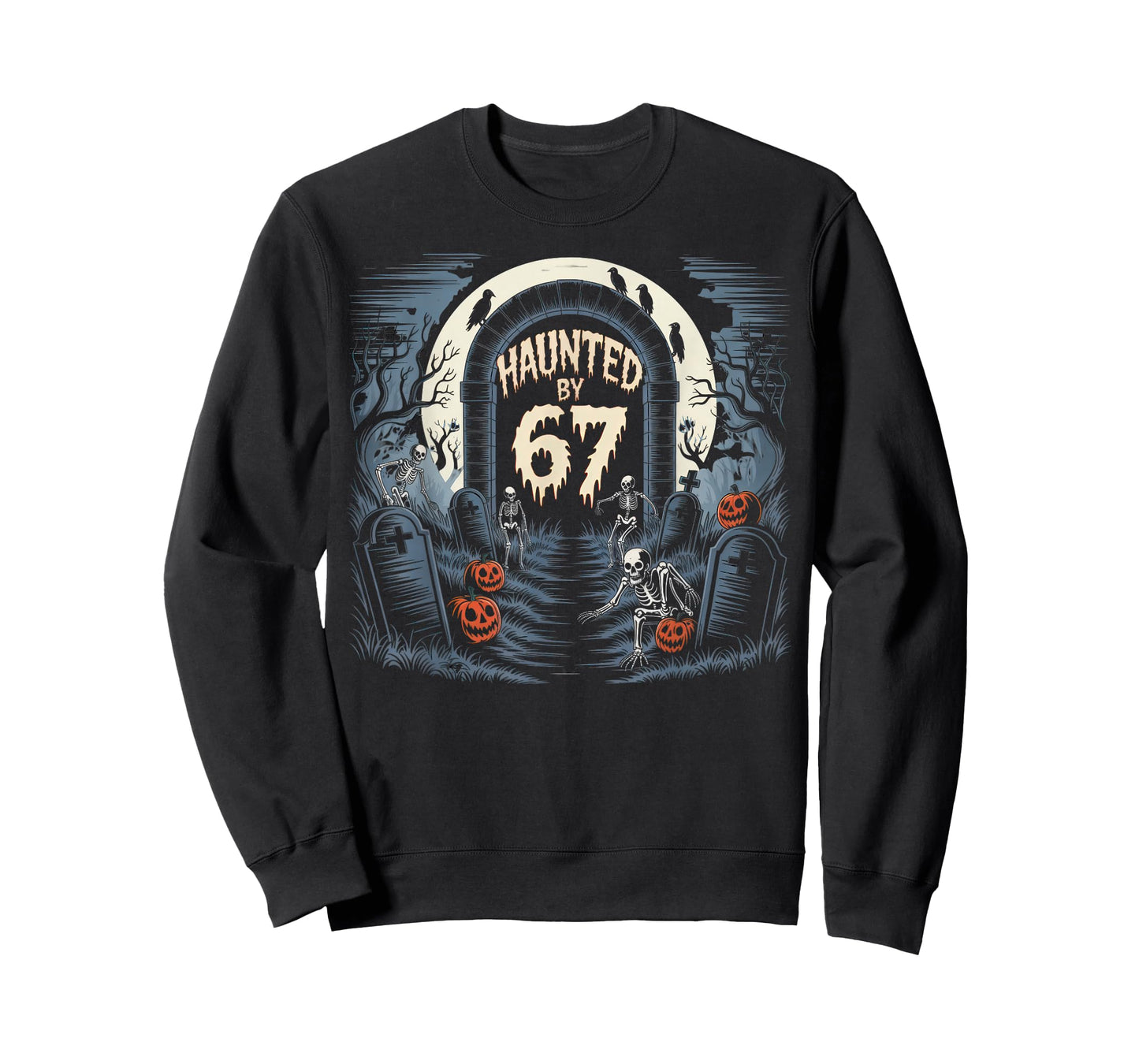 67 Meme Halloween Costume Haunted by 6-7 Brainrot Six Seven T-Shirt