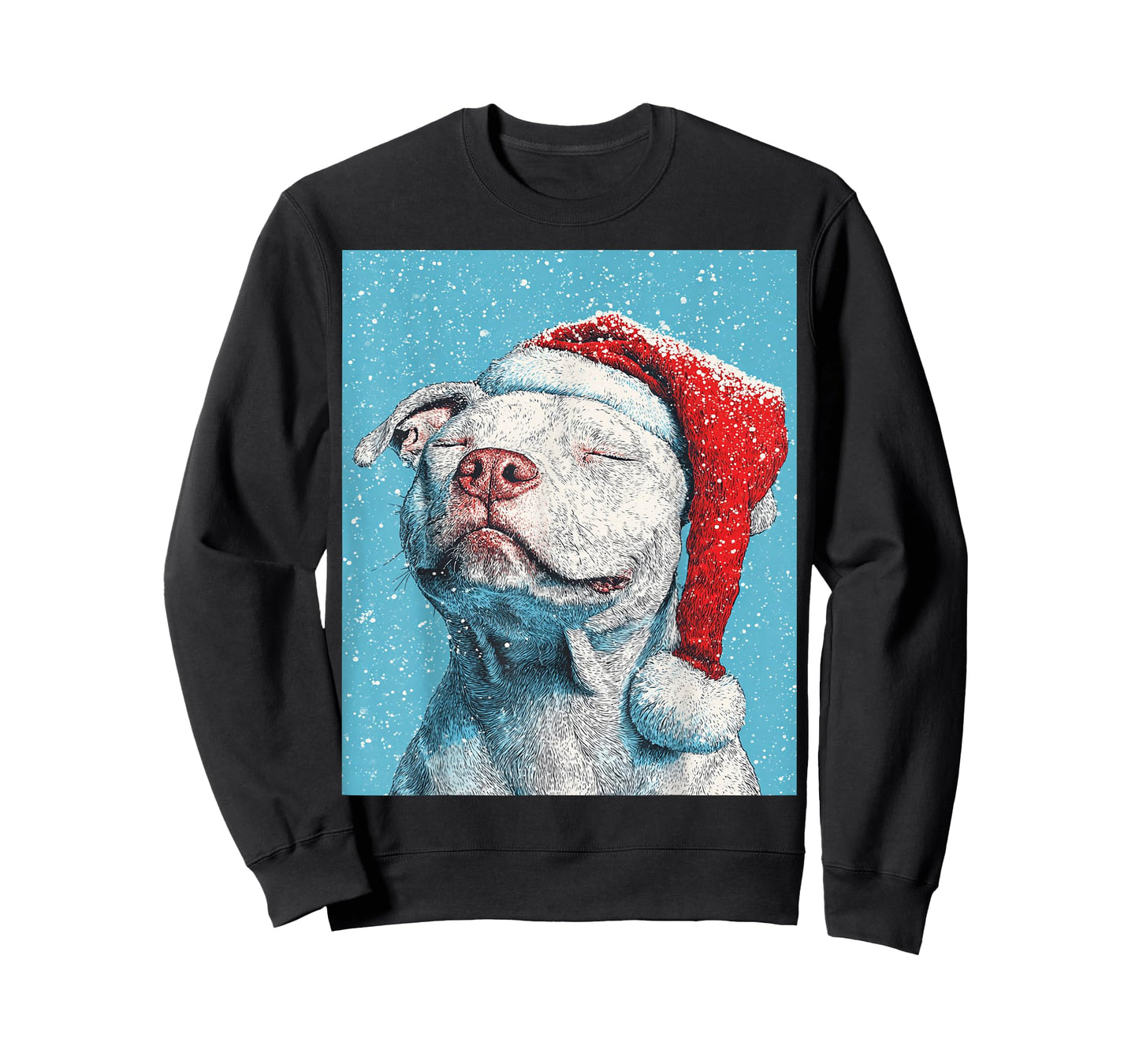 White Pitbull Christmas T-Shirt