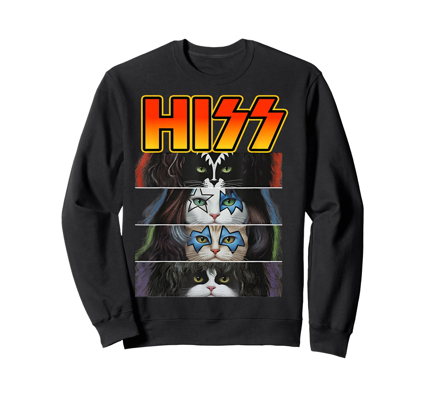 Hiss Cat Rock Kitten Rockin Cats Lovers Birthday Gifts Idea T-Shirt