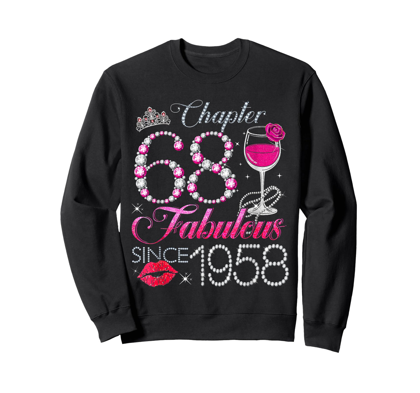 Chapter 68 Fabulous Since 1958 68th Birthday Queen Diamond T-Shirt