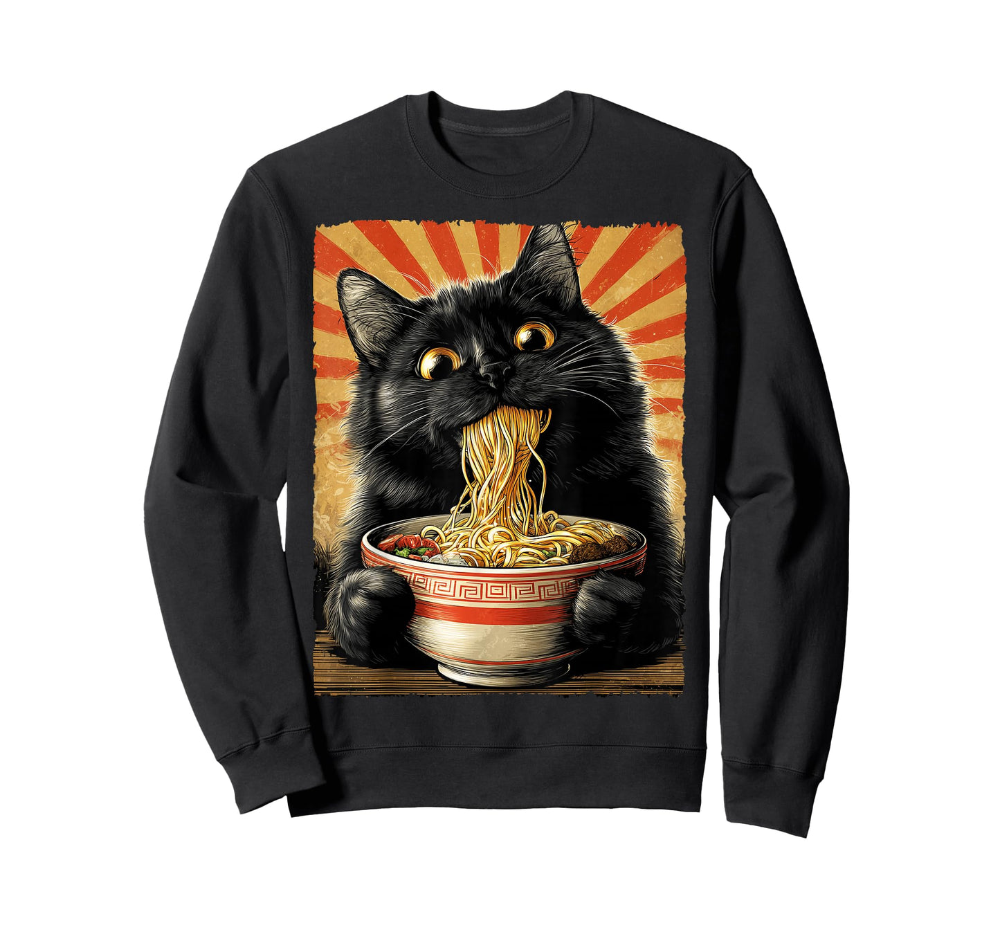 Funny Ramen Cat Noodle Lovers Anime Otaku T-Shirt