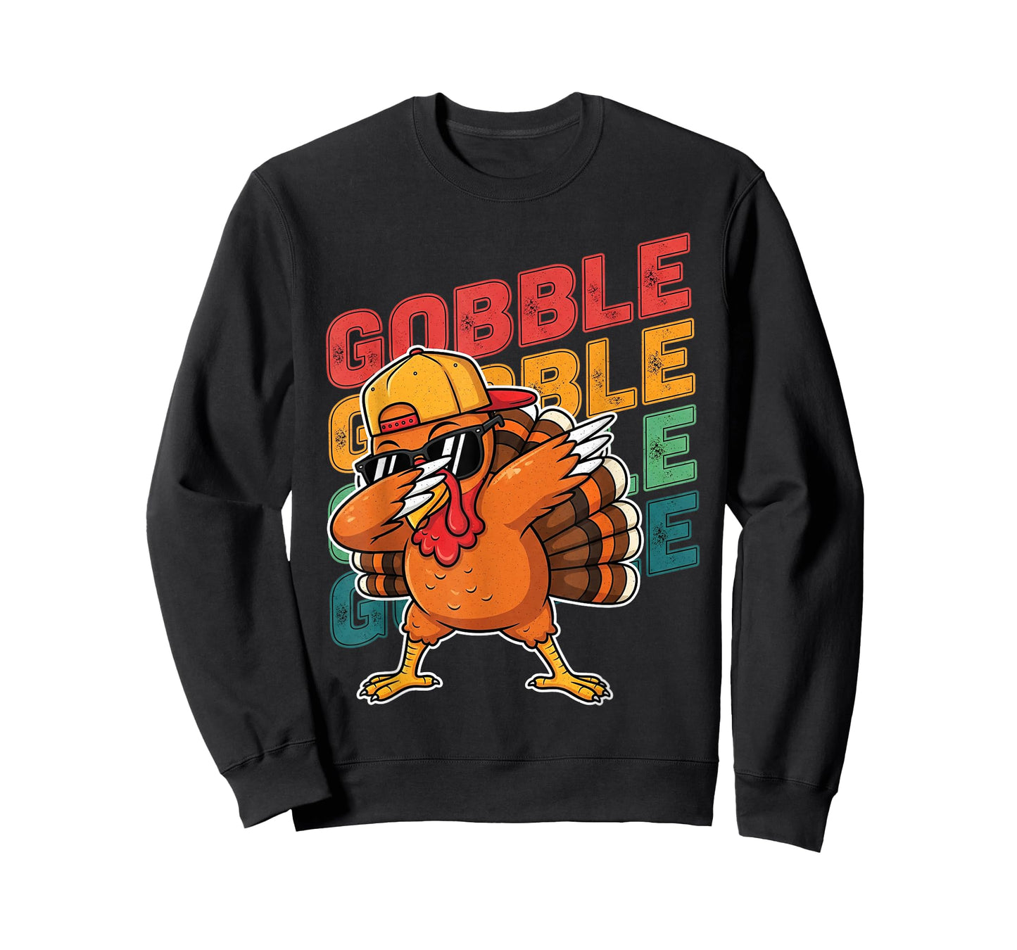 Thanksgiving Turkey Dabbing Gobble Funny Boys Kids T-Shirt
