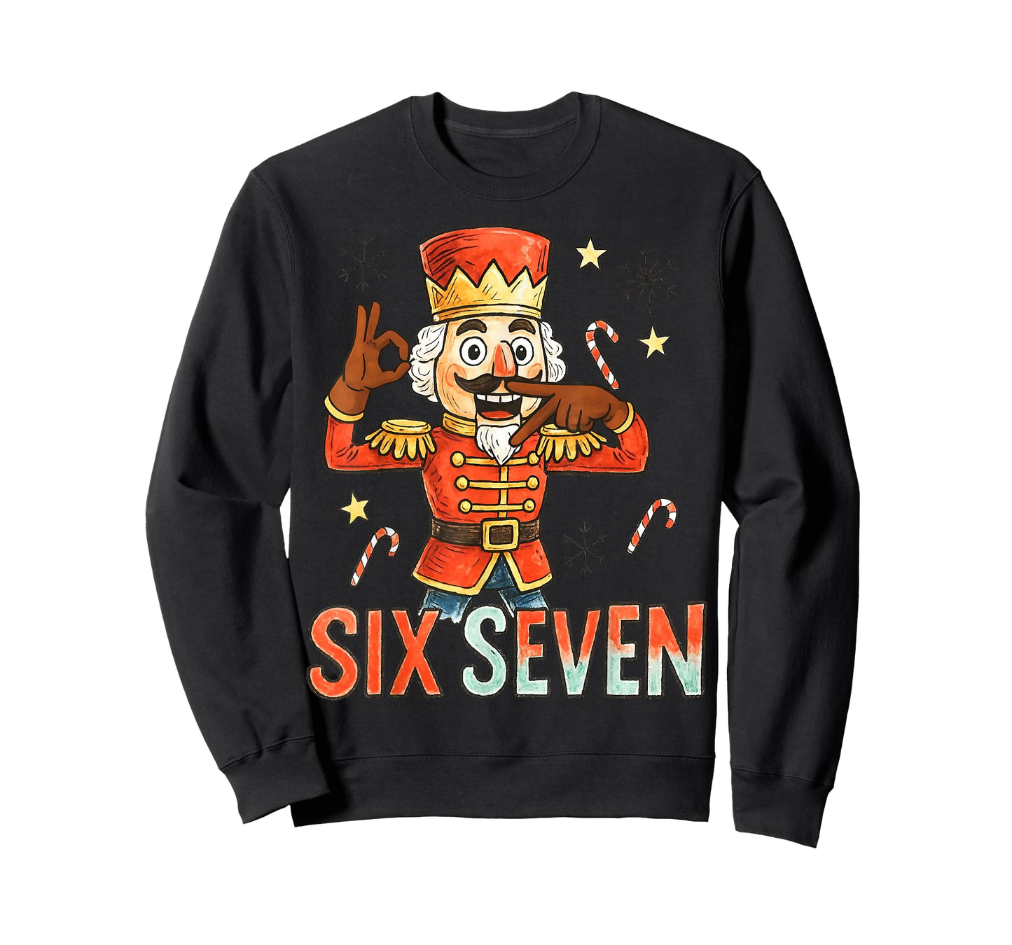 Funny Six Seven Meme Christmas Nutcracker Men Women Kids T-Shirt