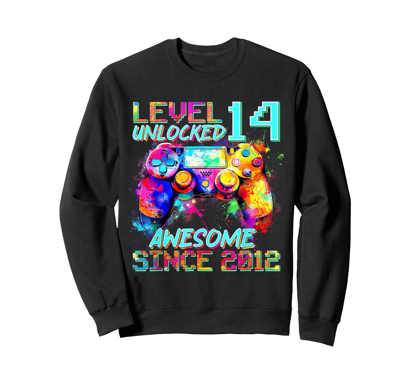 Level 14 Unlocked Awesome 2012 14th Birthday Boy Video Gamer T-Shirt