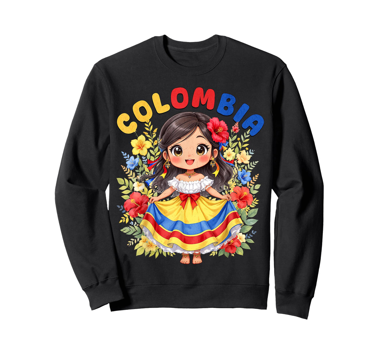 Colombian Girl Traditional Dress Culture Pride for Girls T-Shirt
