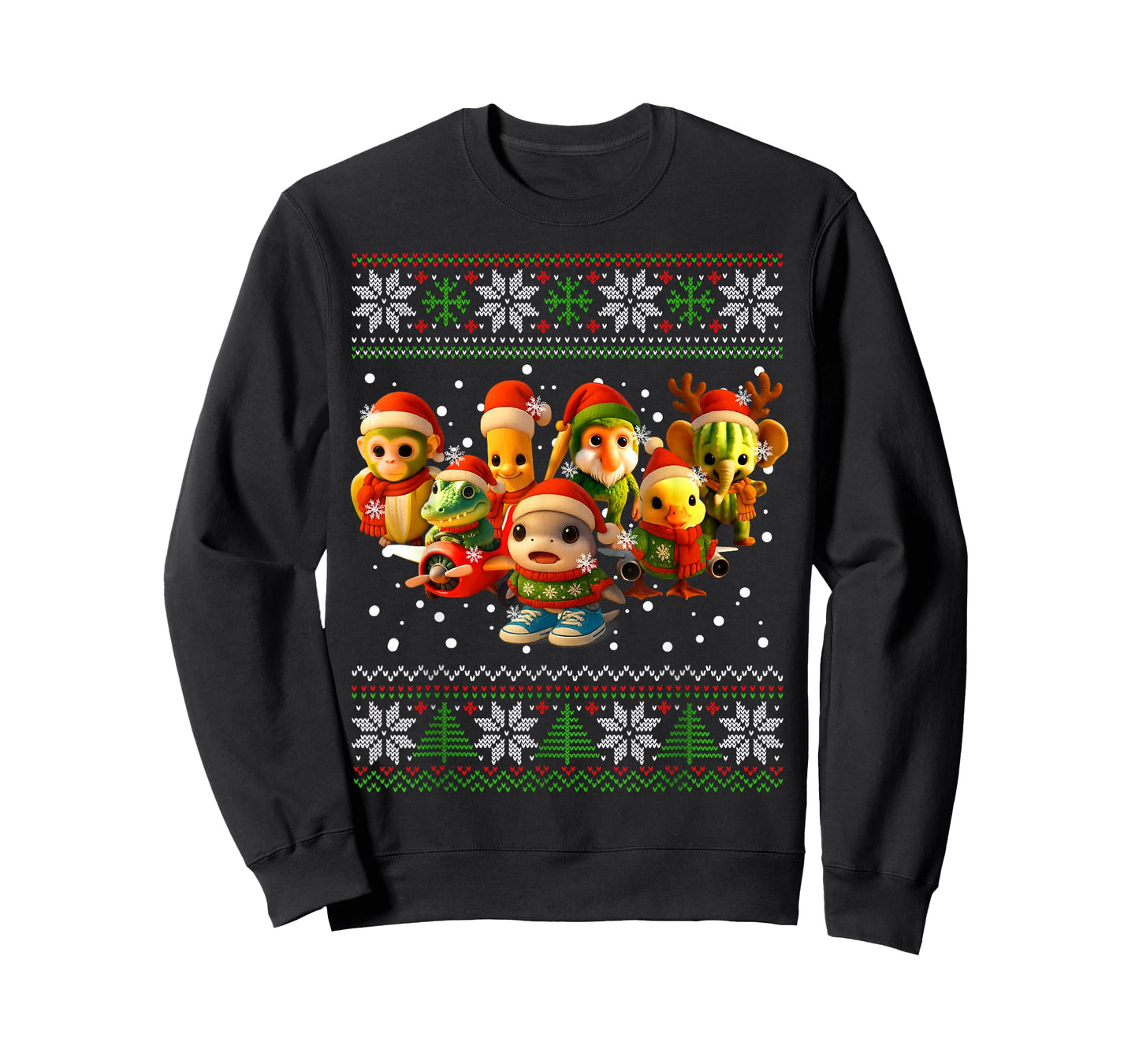 All Baby Brainrot Italian Meme Cute Xmas Ugly Sweater Kids T-Shirt