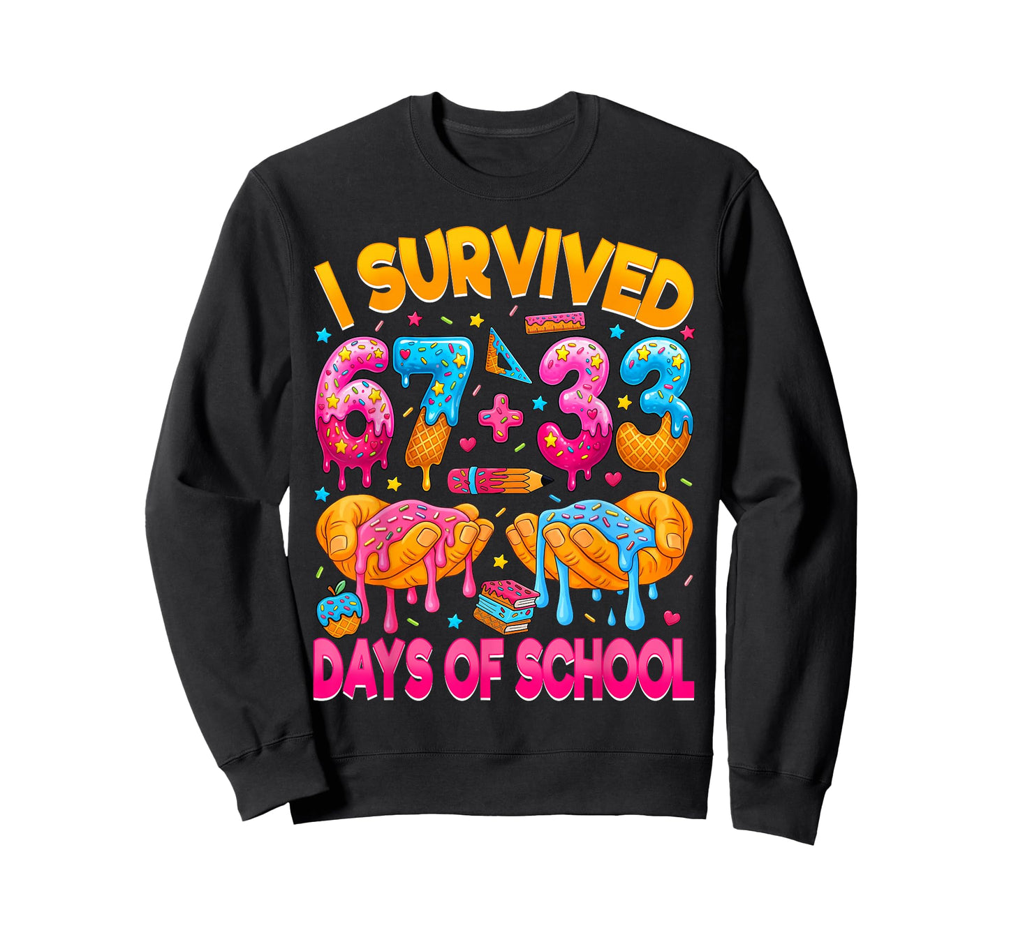 I Survived 67 33 Days of School Six Seven 100 Days of School T-Shirt