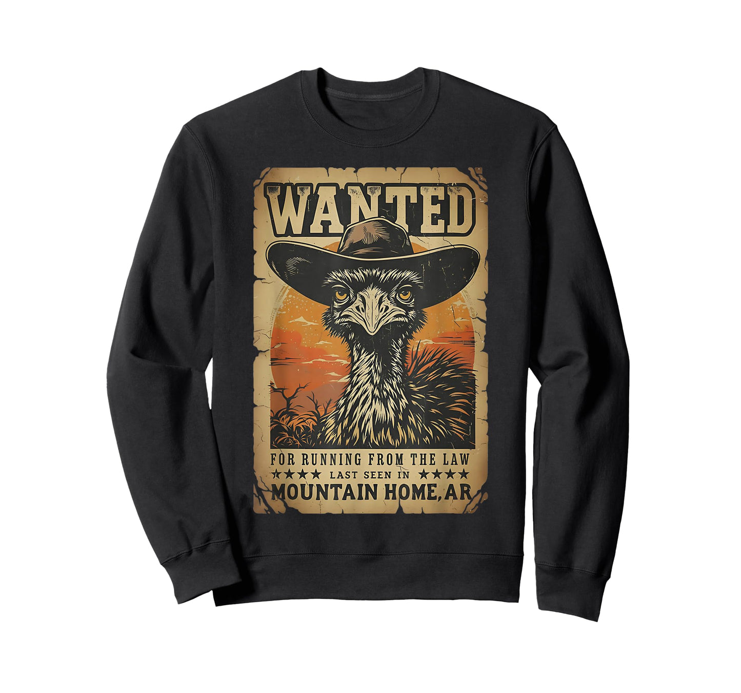 Wanted Mountain Home Emu for Running from The Law T-Shirt