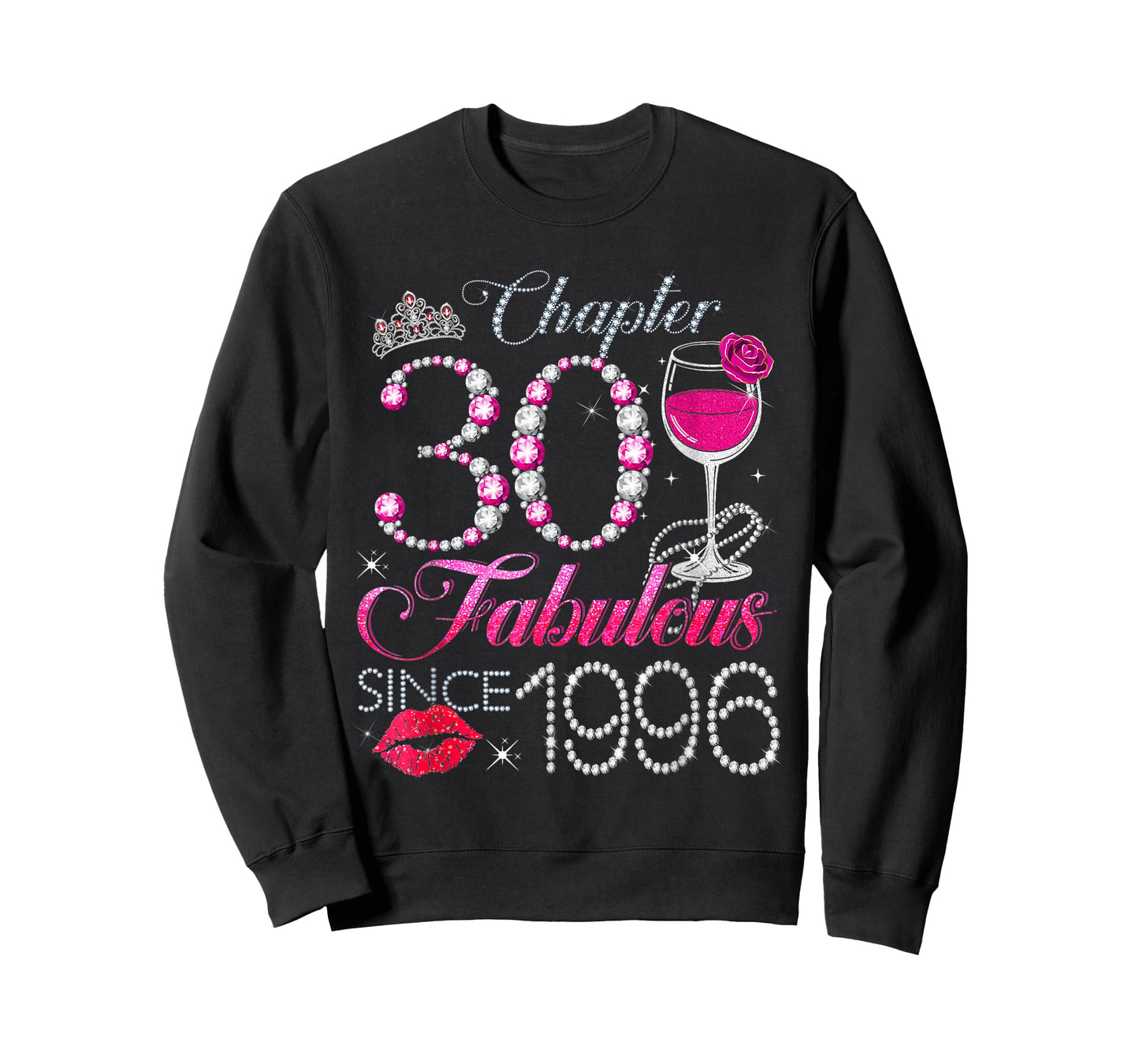 Chapter 30 Fabulous Since 1996 30th Birthday Queen Diamond T-Shirt