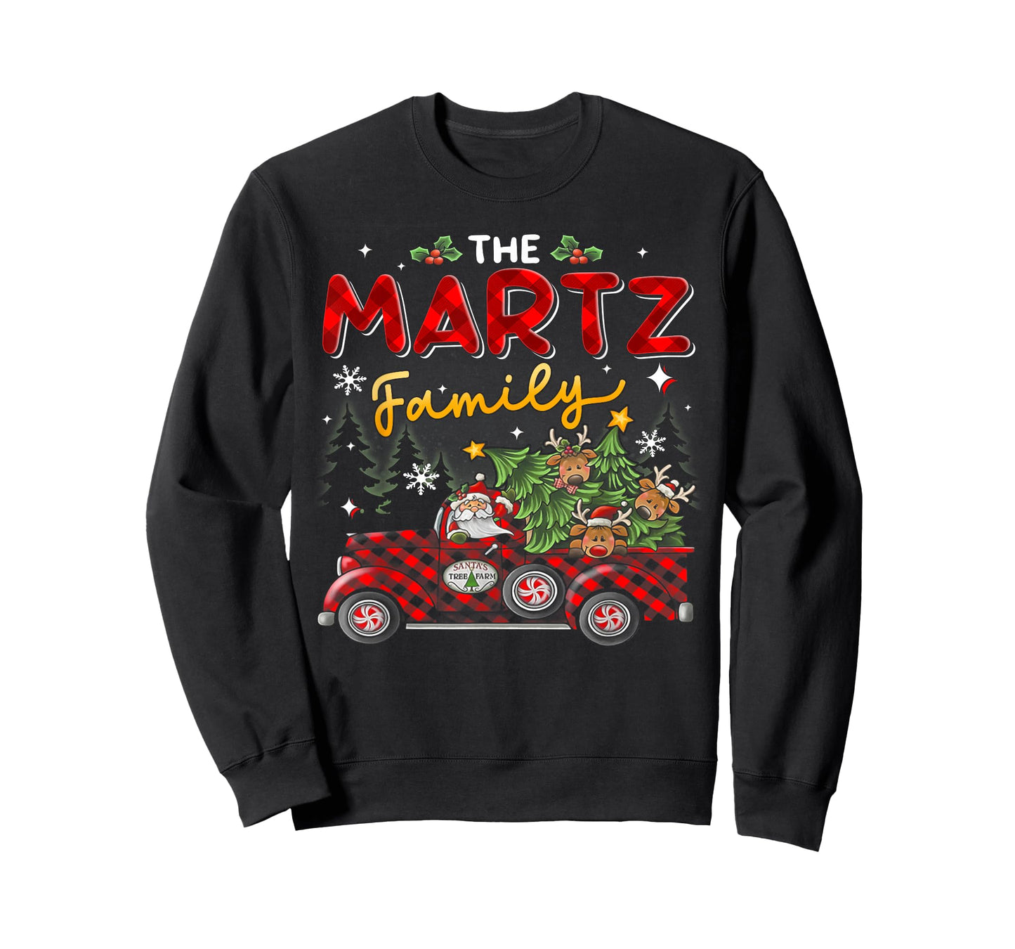 The Martz Family Christmas Matching Pajamas Group Gift T-Shirt
