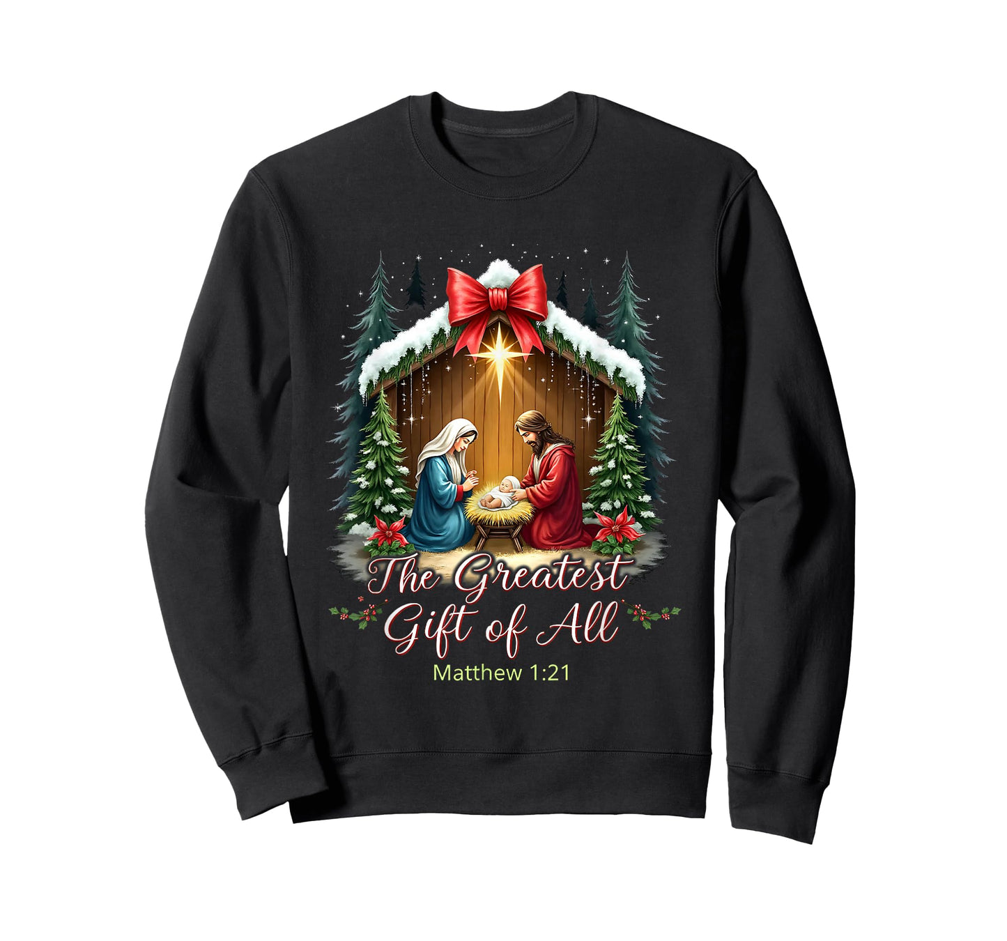 Faith Christmas Coquette Religious T-Shirt