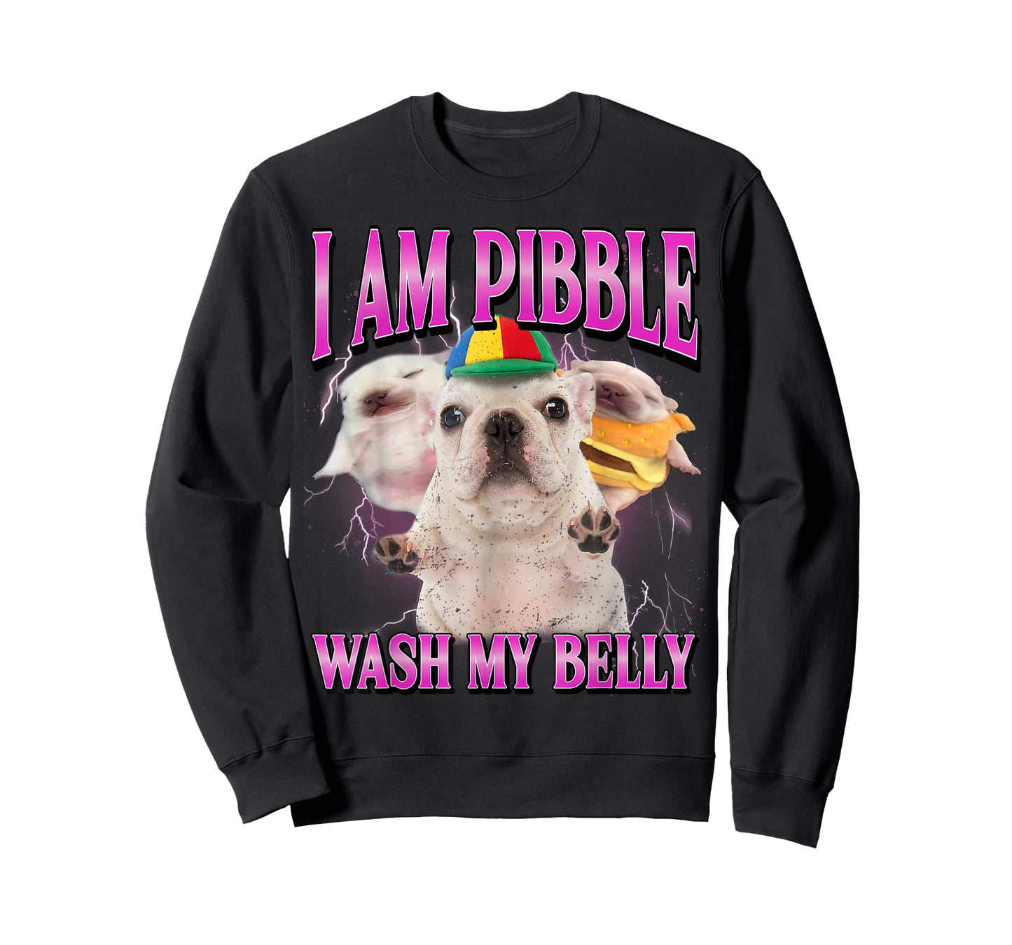 I am Pibble Dog Puppy Wash Clean My Belly Funny Dog Meme T-Shirt