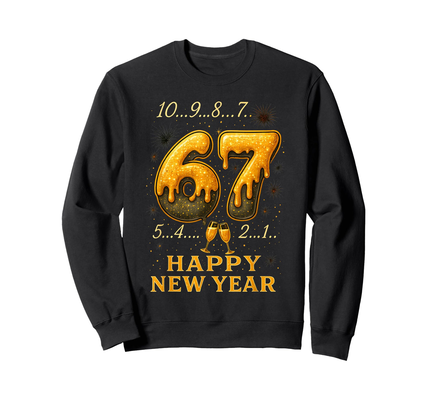 67 Happy New Year Six Seven Funny Countdown 2026 Brainrot T-Shirt