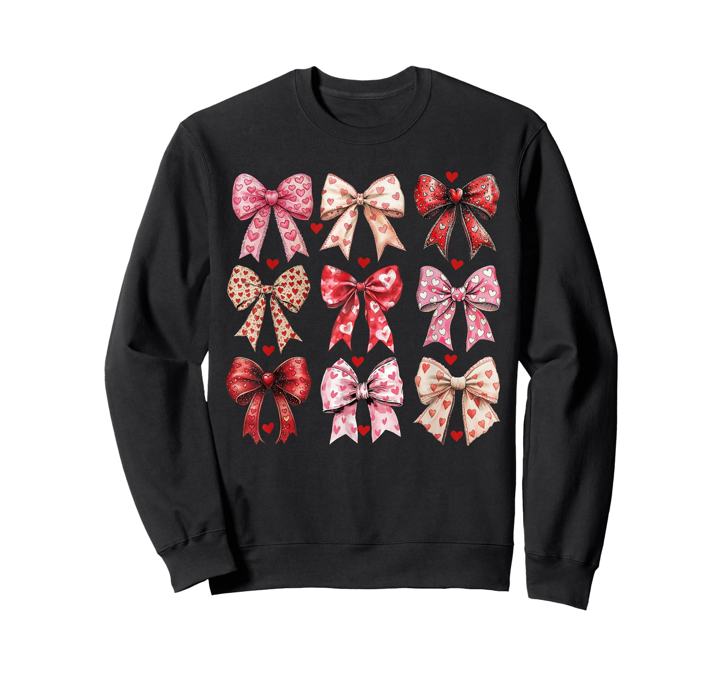 Valentine Hearts Leopard Coquette Bow Women Girls Boys T-Shirt