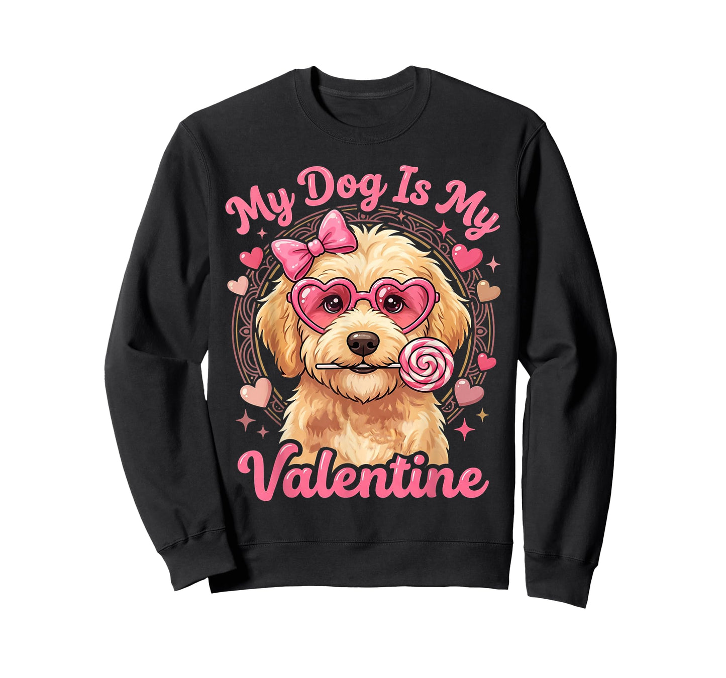 My Dog is My Valentine Goldendoodle Heart Golden Doodle Love T-Shirt