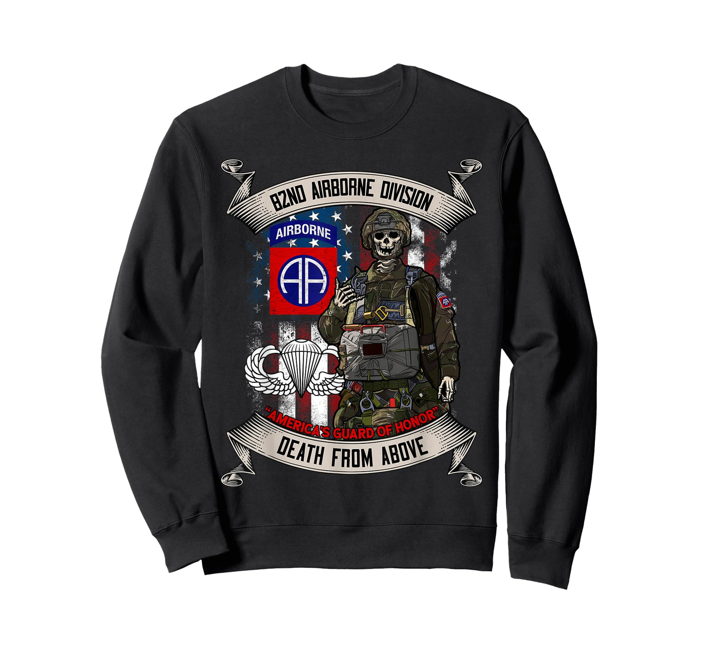 82nd Airborne Division Paratrooper Fort Bragg Jump Wings T-Shirt