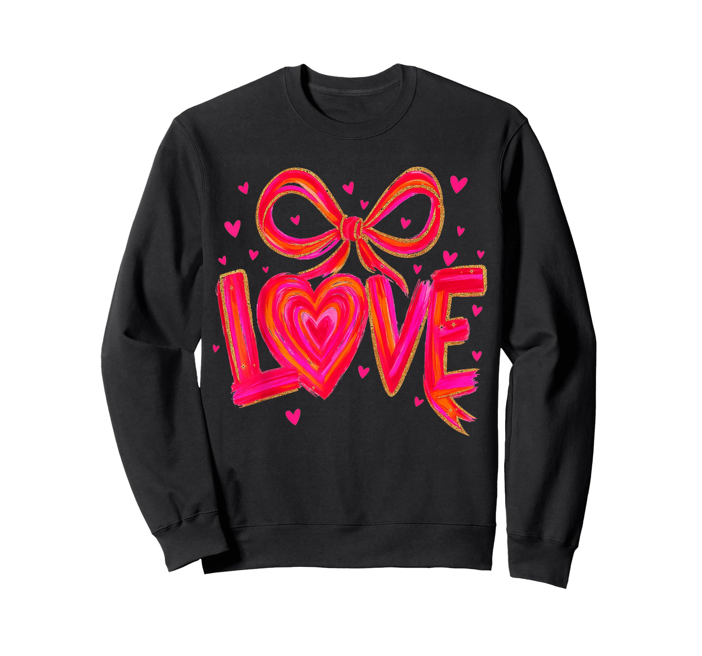 Valentine's Day Love Preppy Coquette Bow XOXO Hearts T-Shirt