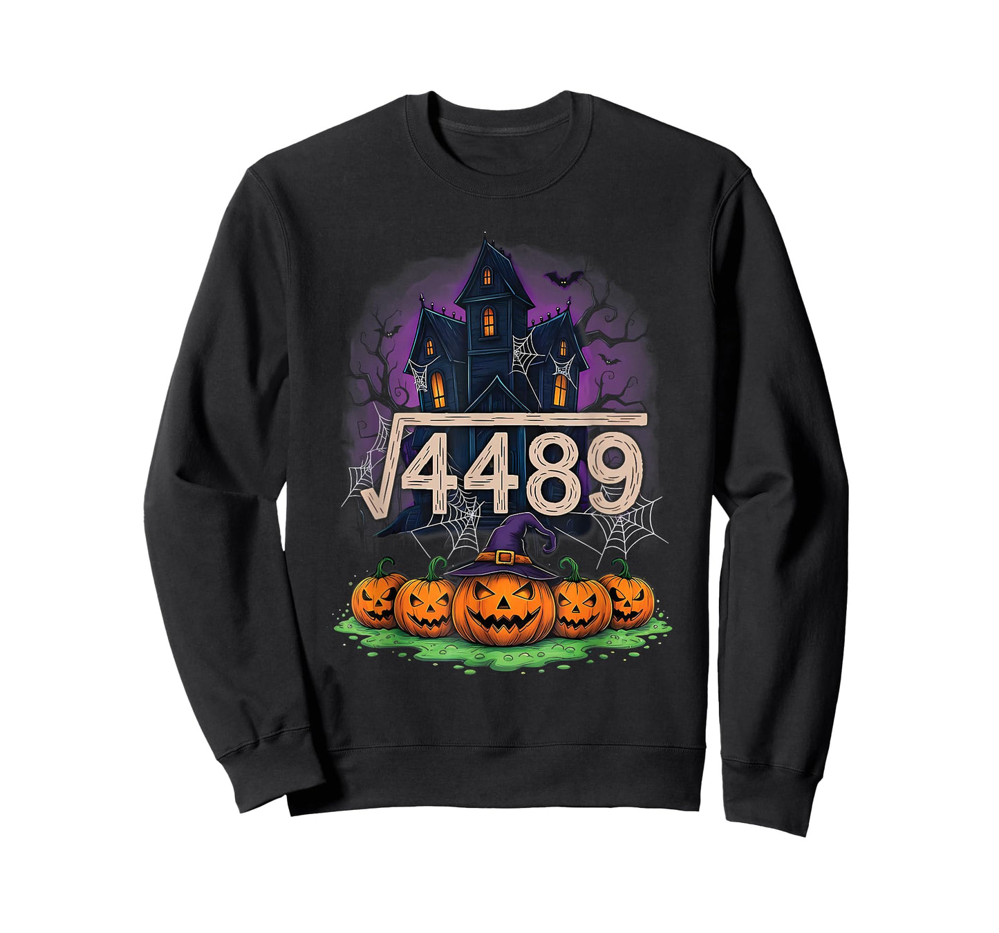Square Root 4489 Funny Halloween Meme 67 Math Teachers Kids T-Shirt