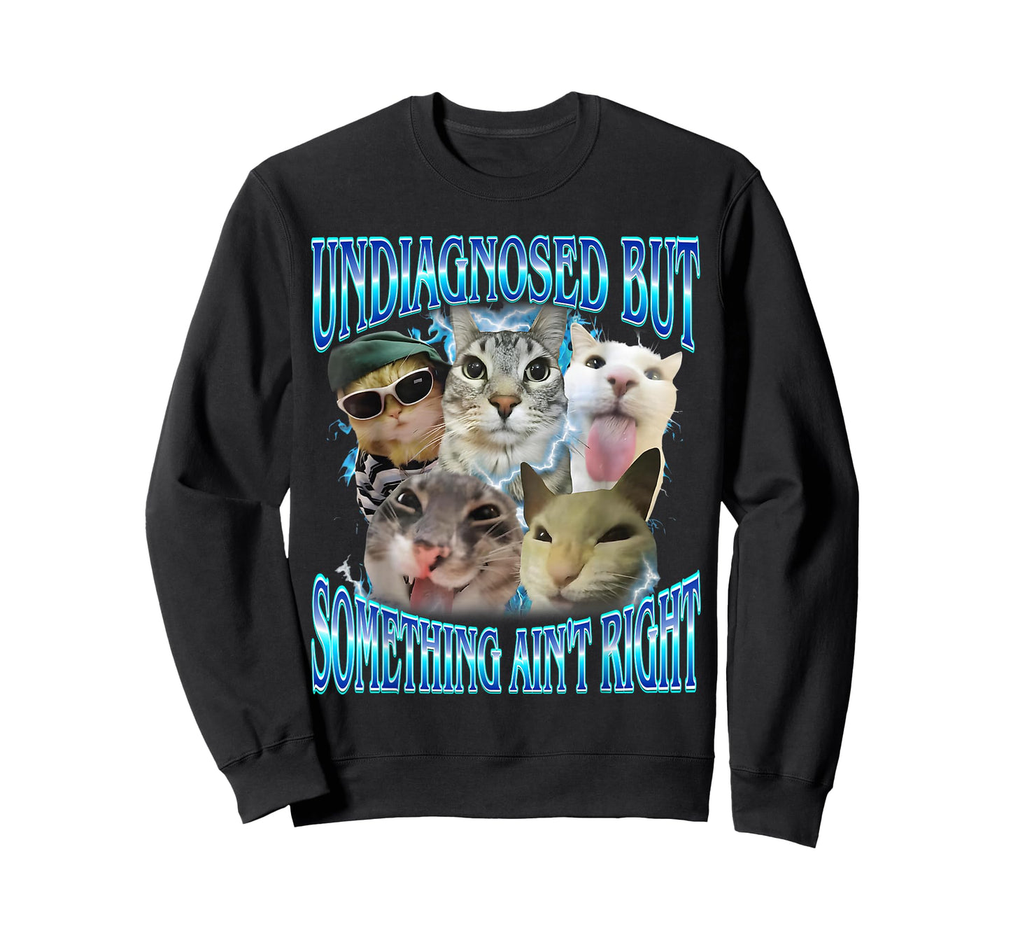Undiagnosed But Something Ain't Right Funny Cat Meme Stupid T-Shirt