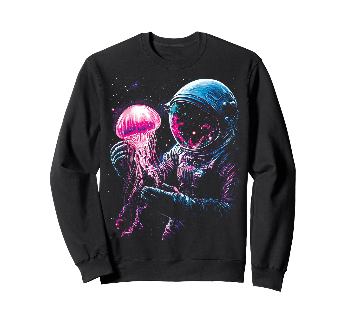 Astronaut Jellyfish Outer Space Explorer Galaxy Science Men T-Shirt