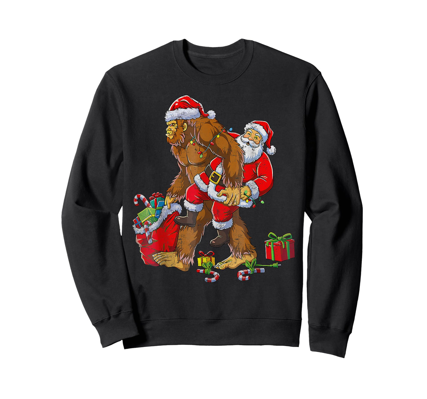 Bigfoot Sasquatch for Men Grandpa Boys Kids Christmas Xmas T-Shirt