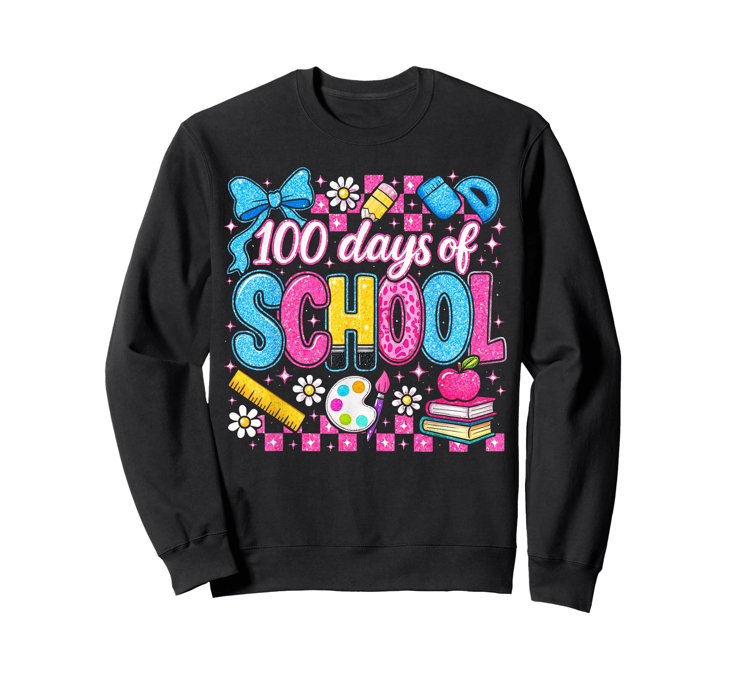 Coquette 100 Days Happy 100th Day of School Teacher Kids T-Shirt