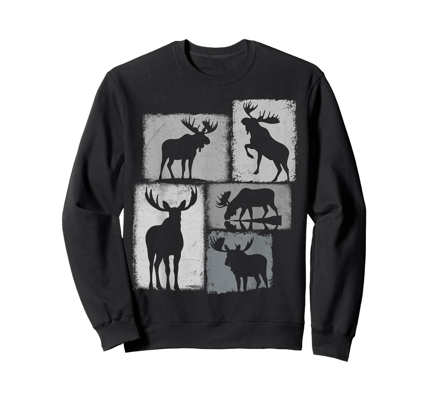 Moose Vintage Collage Wildlife Lover T-Shirt