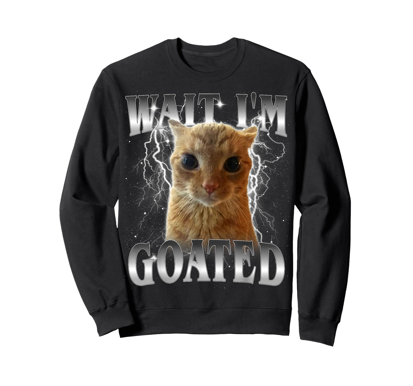 Wait I'm Goated Funny Staring Cat Meme T-Shirt