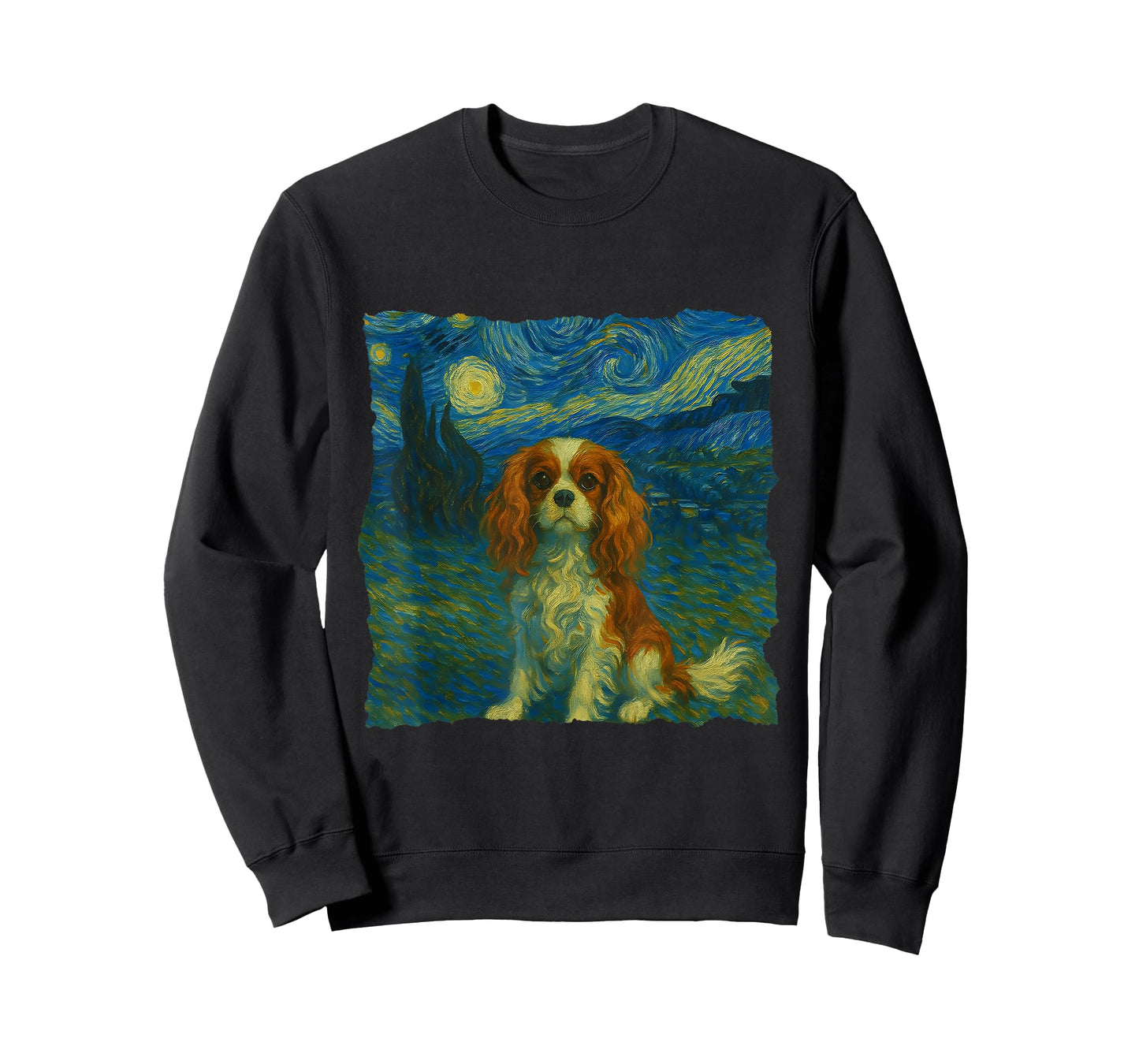 Cavalier King Charles Spaniel Starry Night Dog Lovers T-Shirt