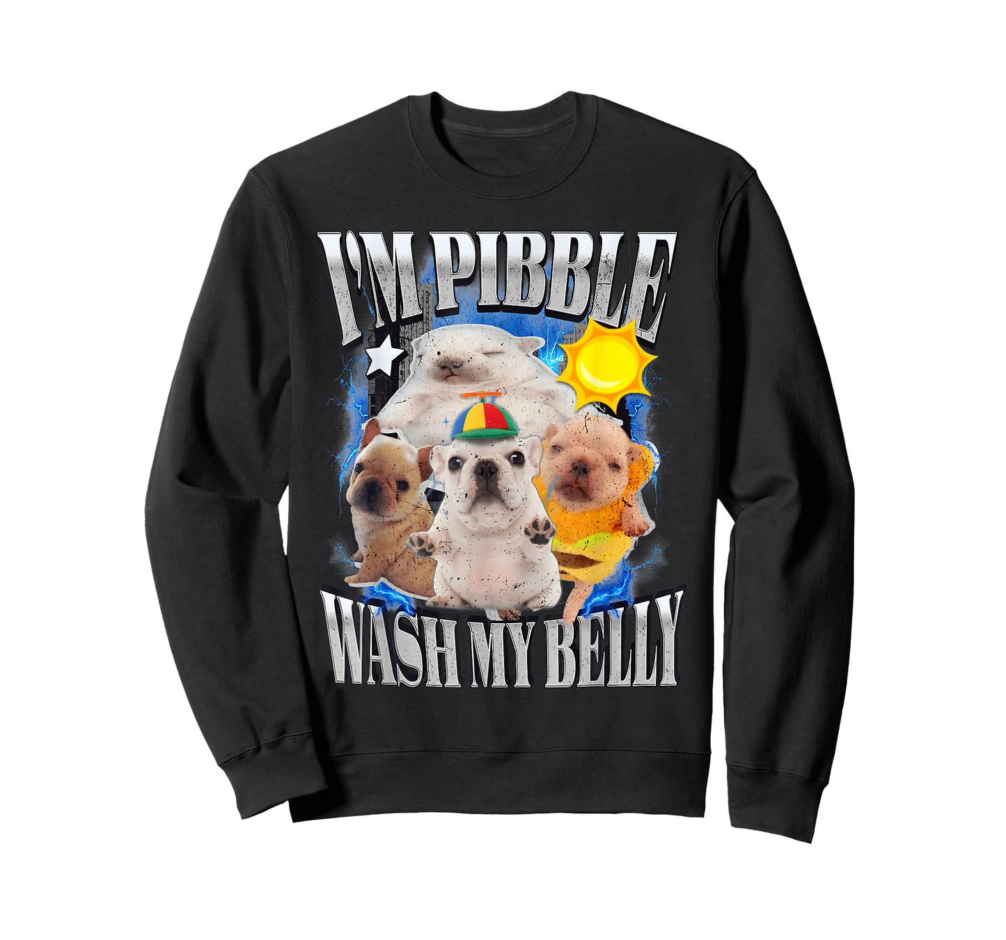 I Am Pibble Wash My Belly Pibble Meme Funny Dog Brainrot T-Shirt