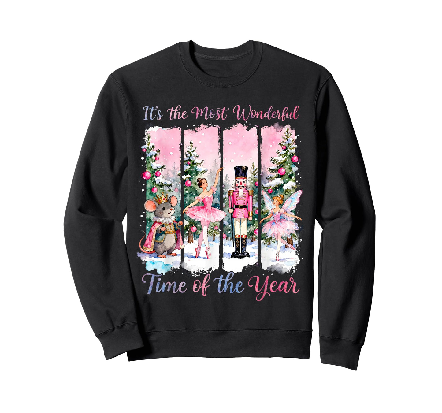Pink Coquette Bow Nutcracker Friends Snow Globe Christmas T-Shirt