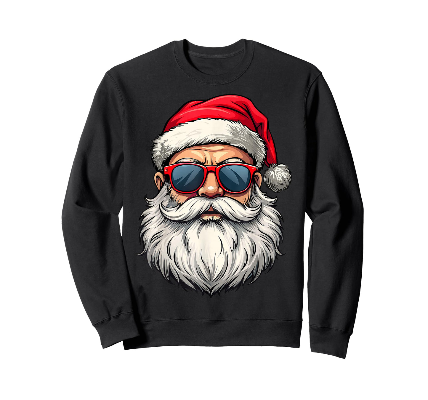 Cool Santa Claus Face Retro Sunglasses Christmas Men Boys T-Shirt