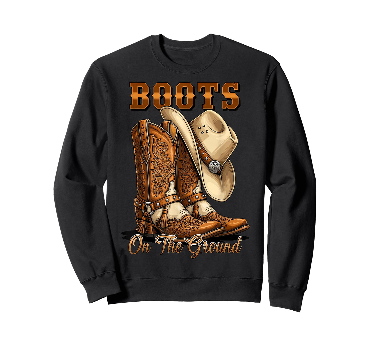 Boots On The Ground Rodeo Western Country Cowboy Boots T-Shirt
