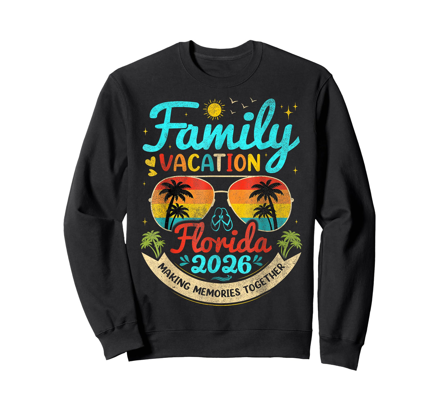 Vintage Family Vacation Florida 2026 Florida Group T-Shirt