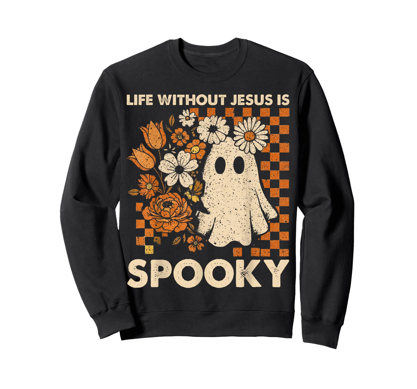 Life Without Jesus is Spooky Floral Christian Halloween T-Shirt