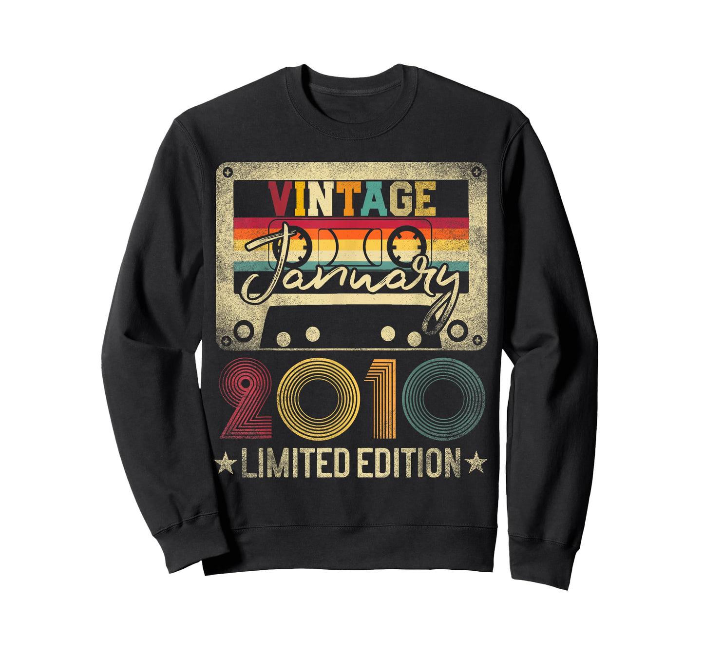 Vintage 2010 January 16 Years Old 16th Birthday T-Shirt
