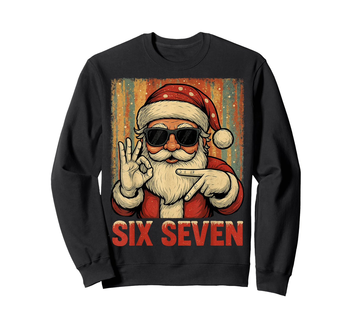 Funny Six Seven Meme Christmas Cool Santa Saying 6 7 T-Shirt