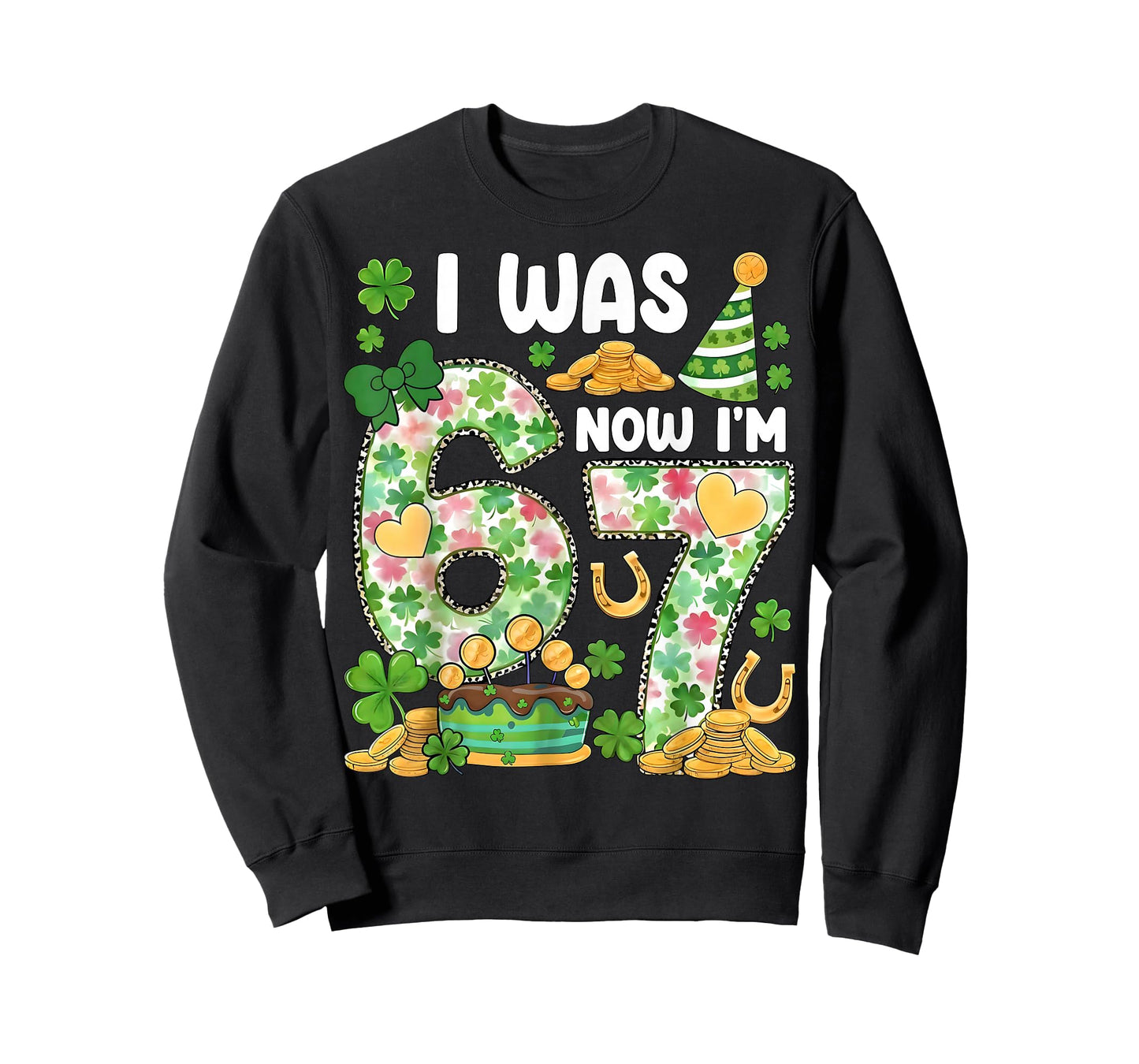 I was 6 Now I'm 7 St Patricks Birthday Gift for Boy Kid Girl T-Shirt