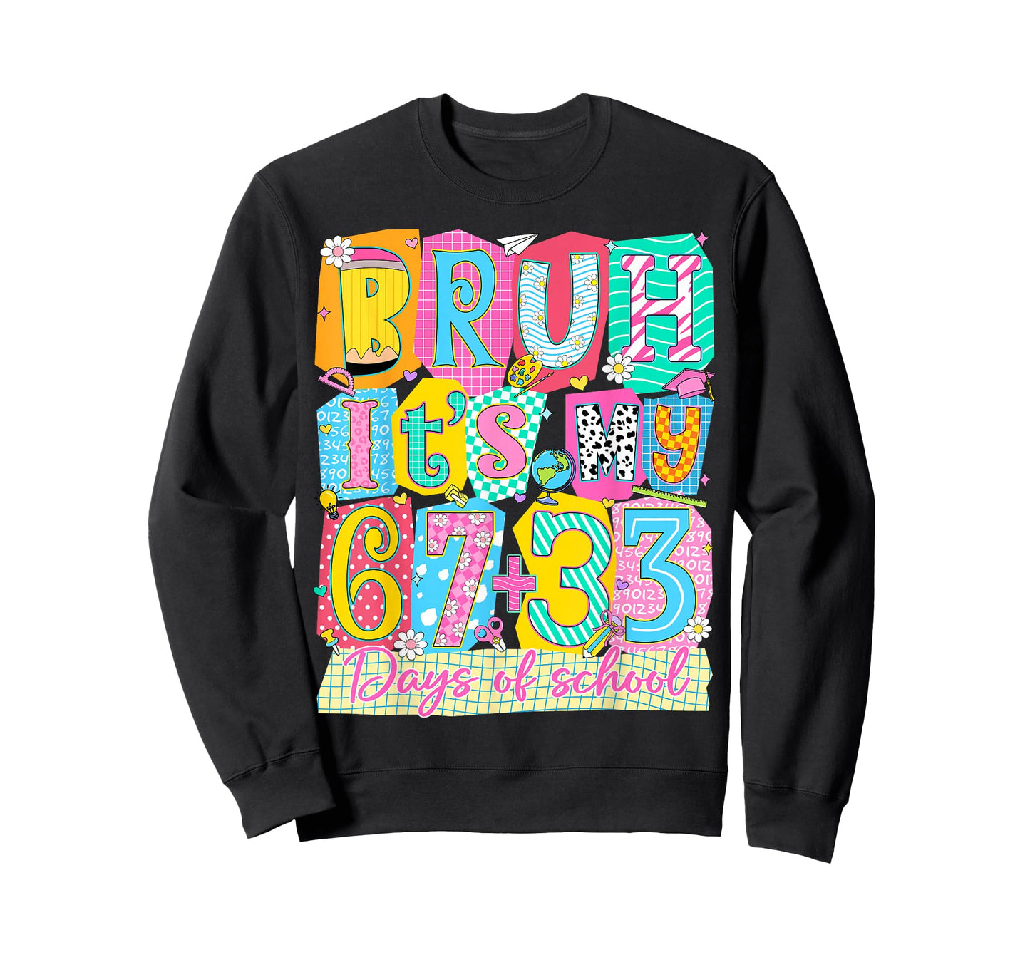 Bruh It's My 67 + 33 Days of School 100th Day of School Kids T-Shirt