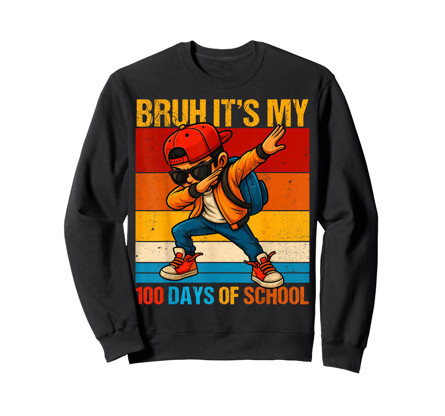 Bruh It's My 100th Day of School Dabbing Boy 100th Day Kid T-Shirt